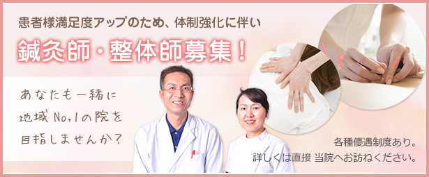 鍼灸師・整体師募集！